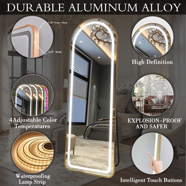 Latitude Run® Lighted Full Length Mirror Wayfair